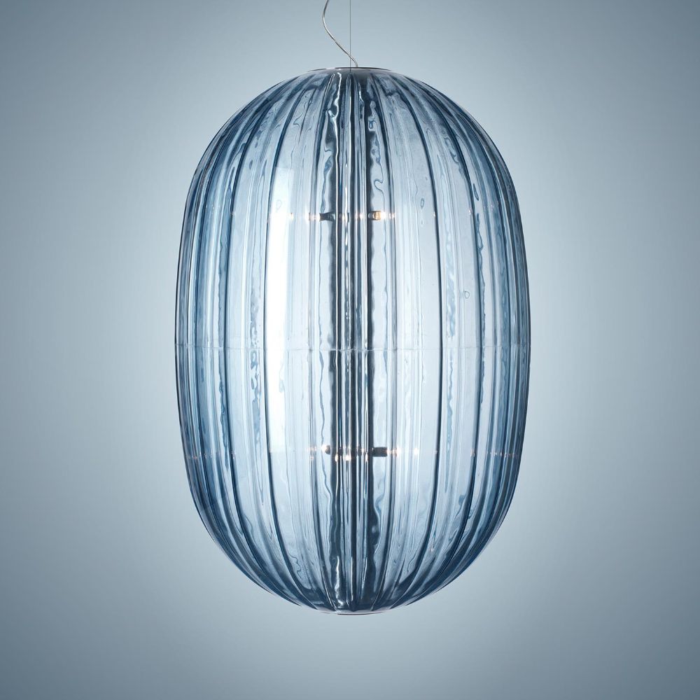 Foscarini Plass Grande LED Hanglamp Blauw