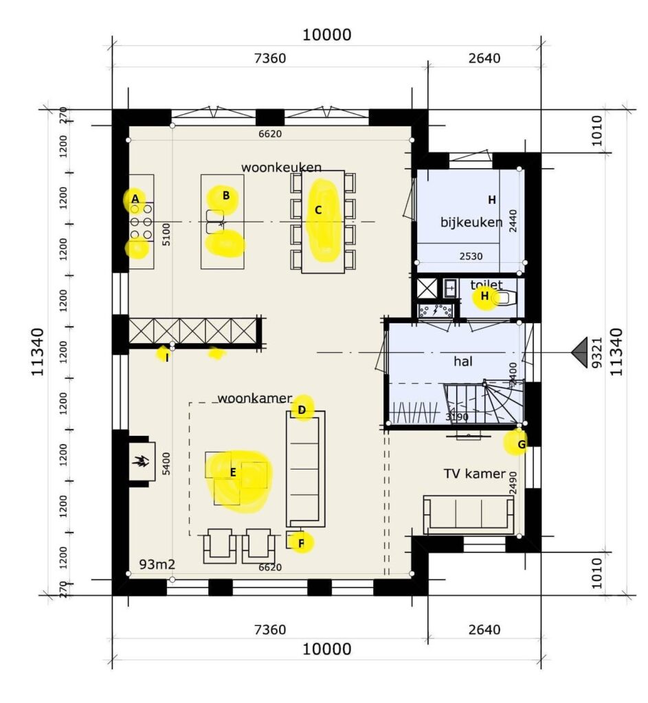 Woonkamer verlichting
